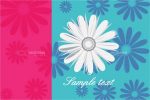 Floral Background in Color Block Style